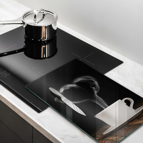 Steklena podloga za rezanje Kavna skodelica srce