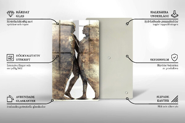 Steklena podloga za rezanje Telesa zaljubljenih ljudi