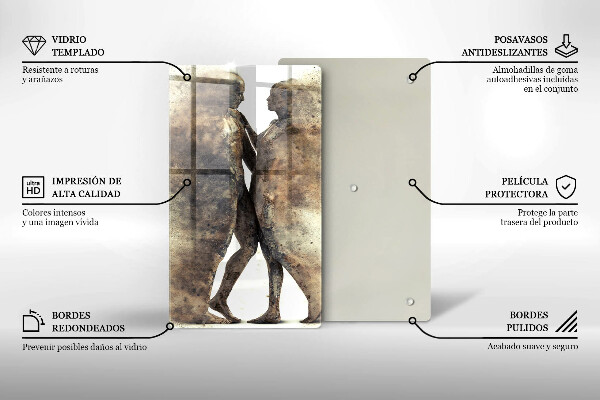 Steklena podloga za rezanje Telesa zaljubljenih ljudi