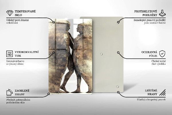 Steklena podloga za rezanje Telesa zaljubljenih ljudi
