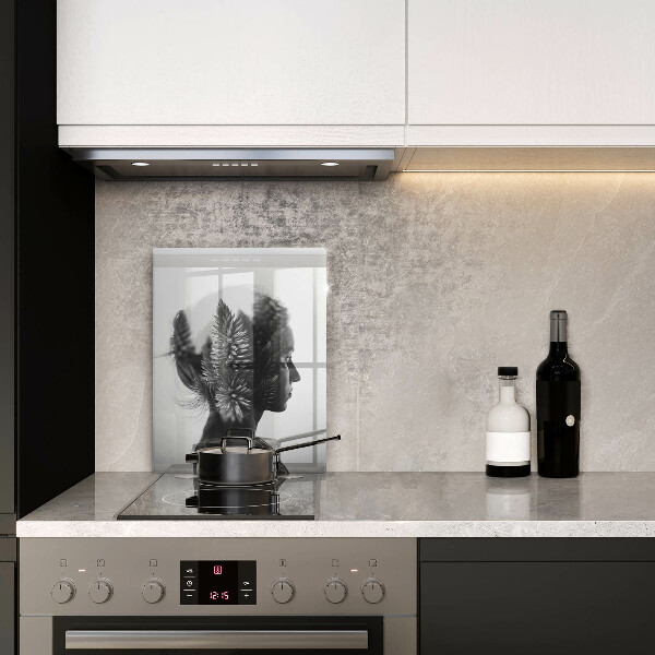 Steklena podloga za rezanje Ženska in gozd