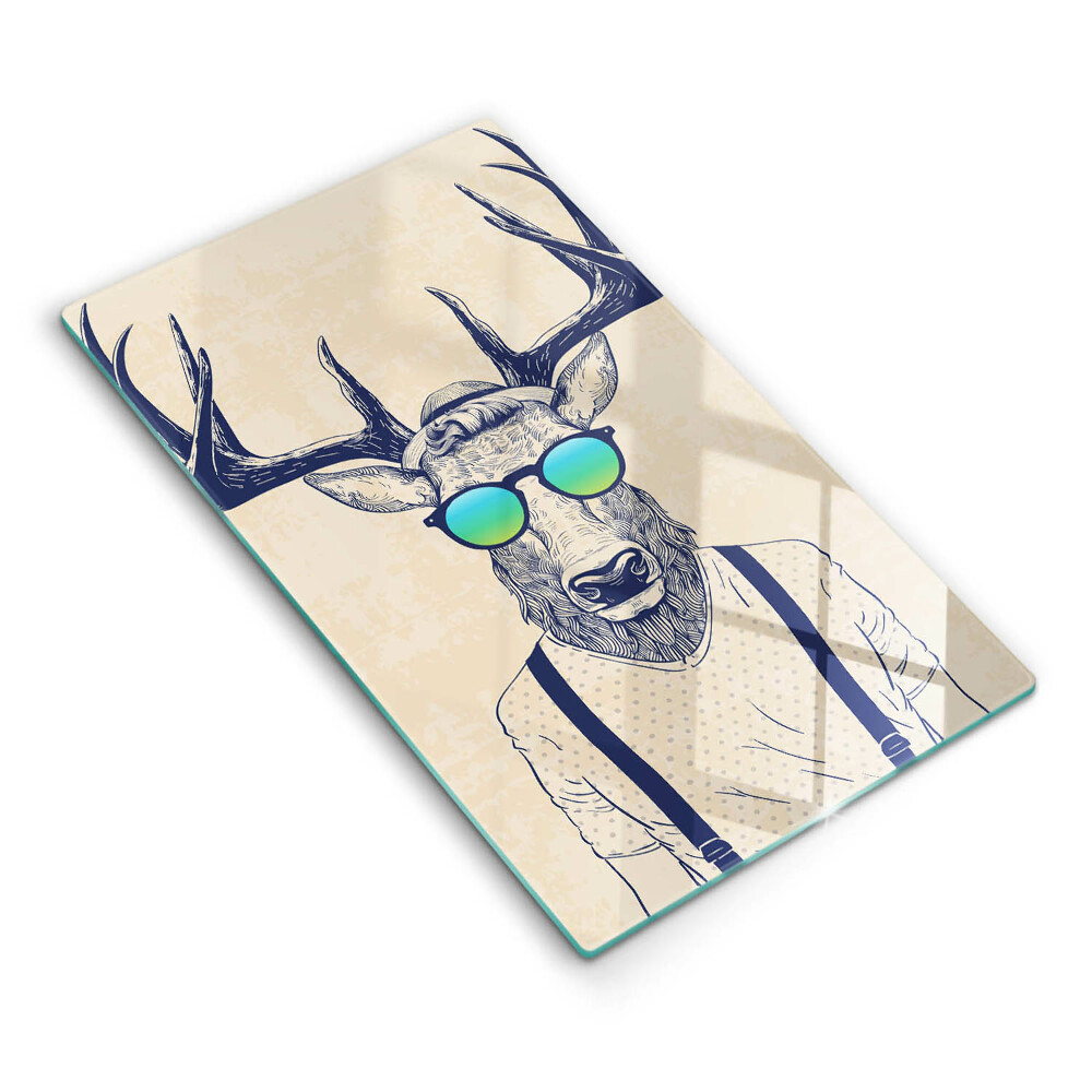 Steklena podloga za rezanje Ilustracija moža jelena