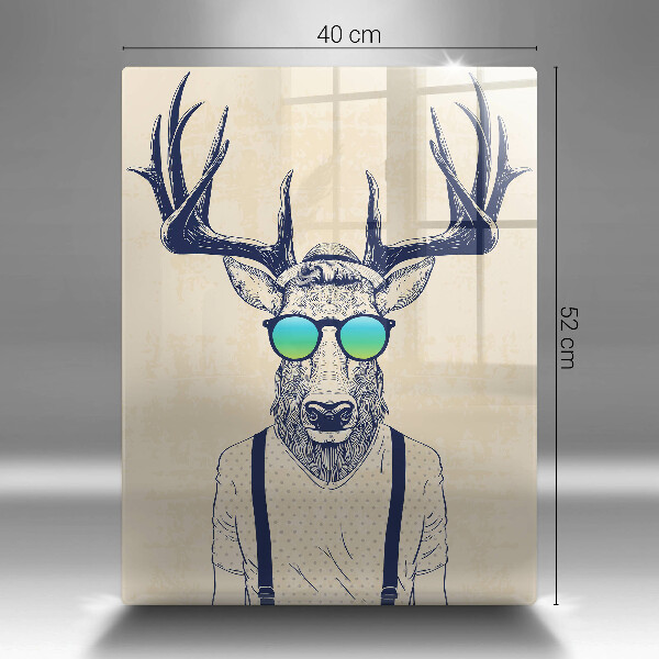 Steklena podloga za rezanje Ilustracija moža jelena
