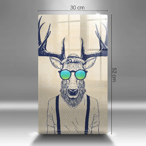 Steklena podloga za rezanje Ilustracija moža jelena