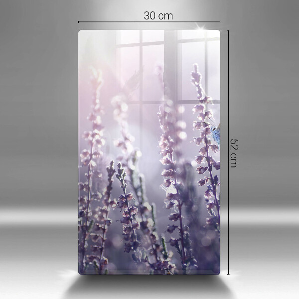 Steklena podloga za rezanje Divje rože in metulj