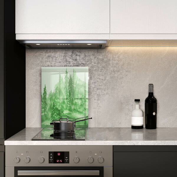 Steklena podloga za rezanje Slikan gozd