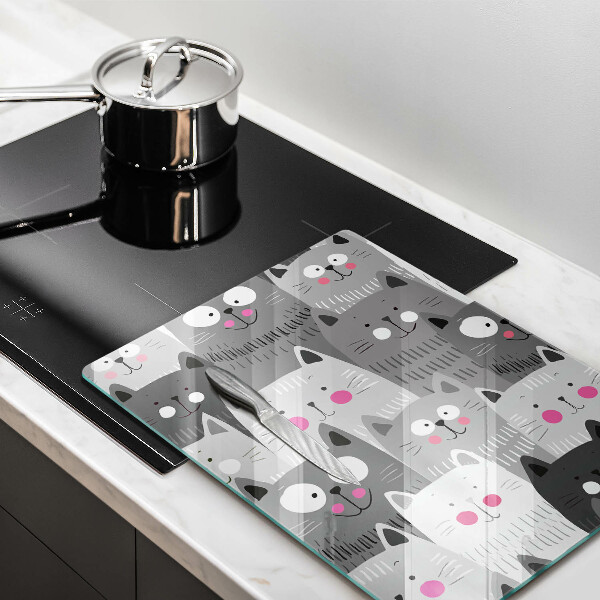 Steklena podloga za rezanje Ilustracija mačk