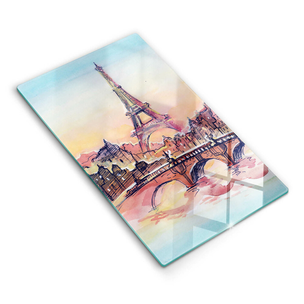 Steklena podloga za rezanje Pokrajina pariškega Eifflovega stolpa