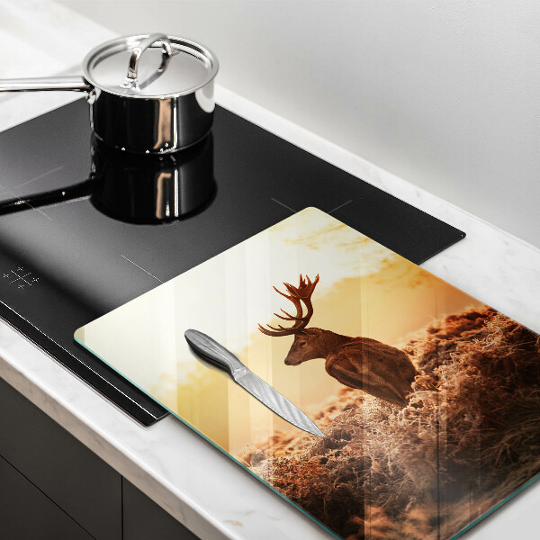 Steklena podloga za rezanje Jeleni na polju