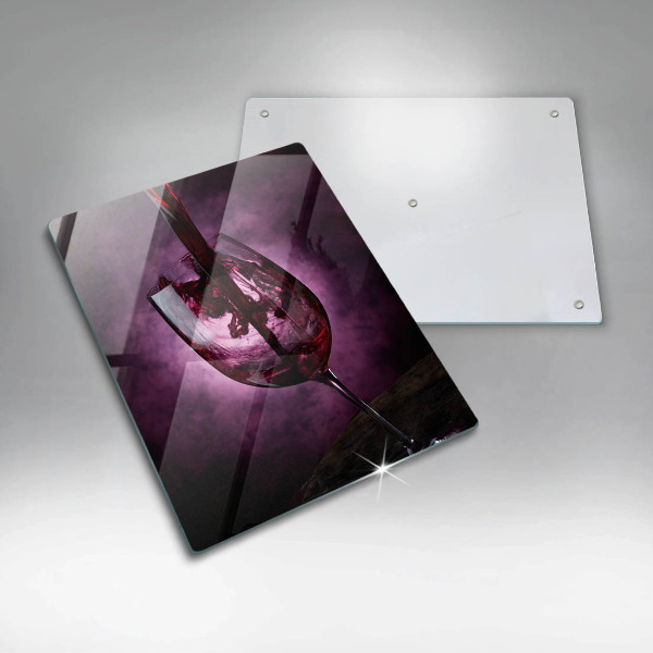 Steklena podloga za rezanje Kozarec vina