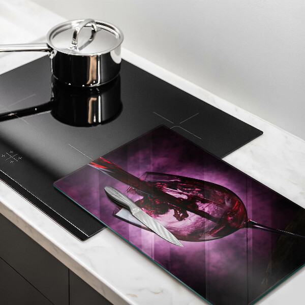 Steklena podloga za rezanje Kozarec vina