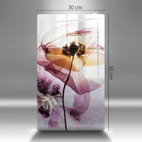 Steklena podloga za rezanje Nežni cvetovi