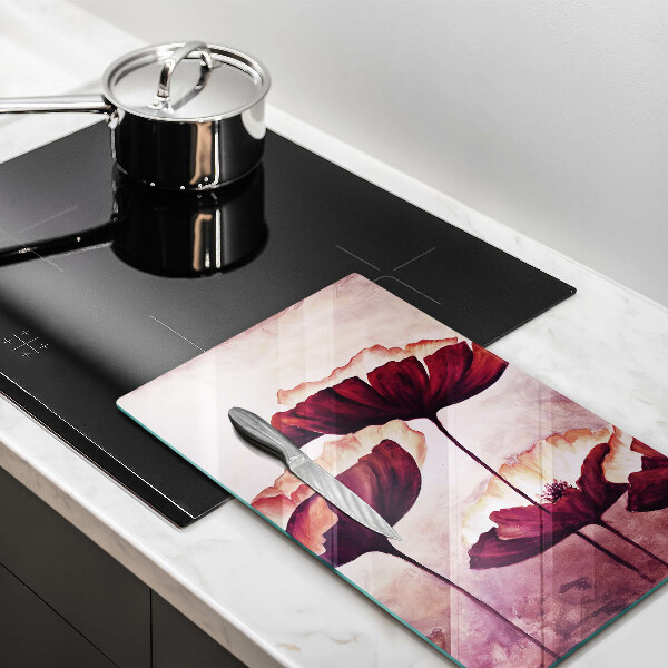 Steklena podloga za rezanje Slikanje rož