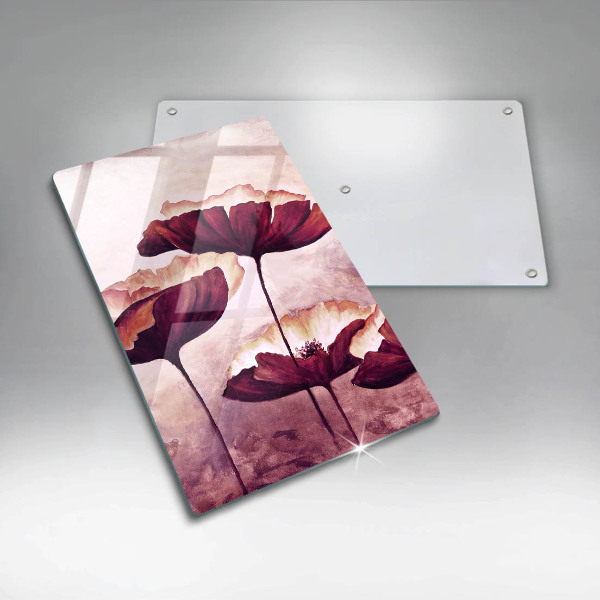 Steklena podloga za rezanje Slikanje rož