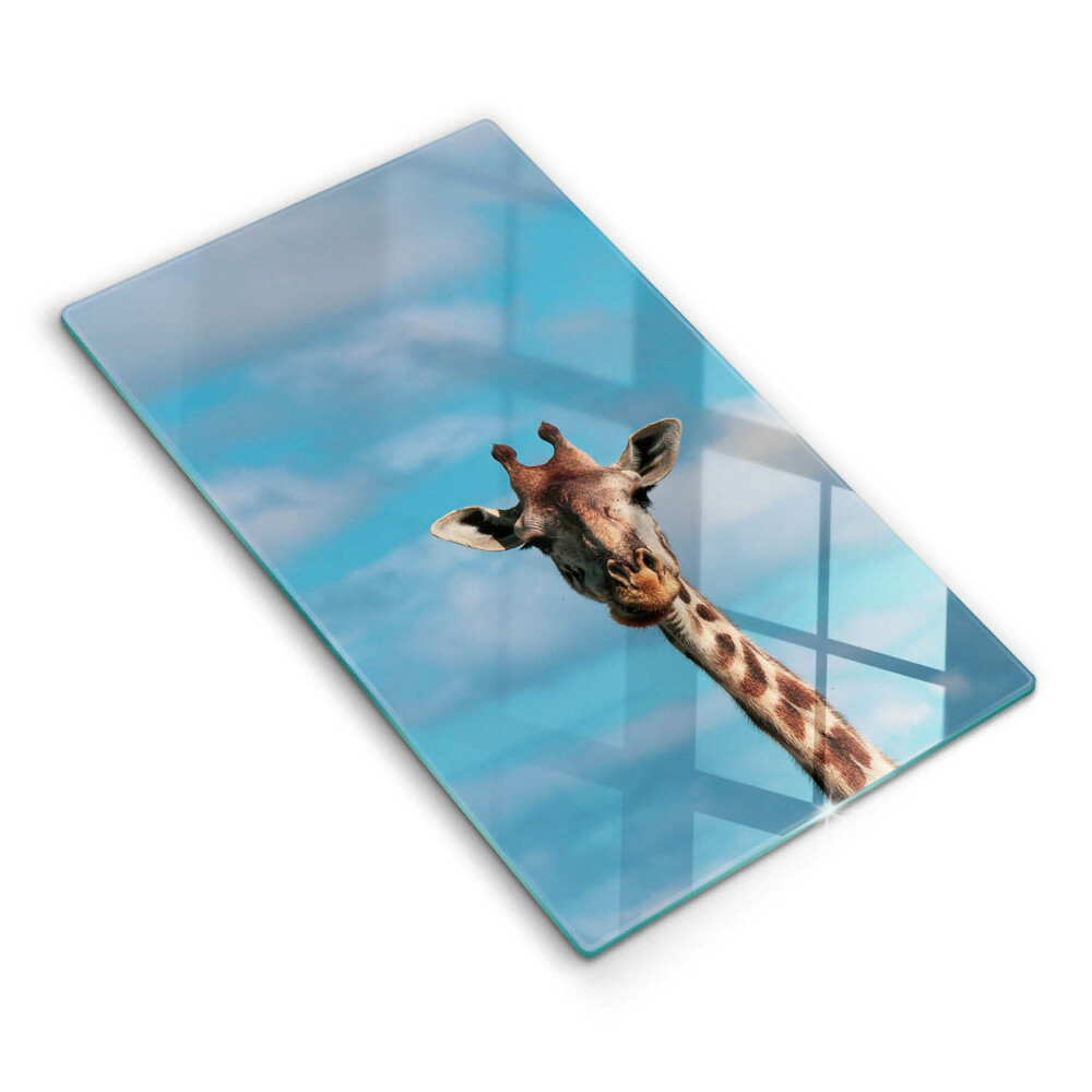 Steklena podloga za rezanje Žirafa in nebo