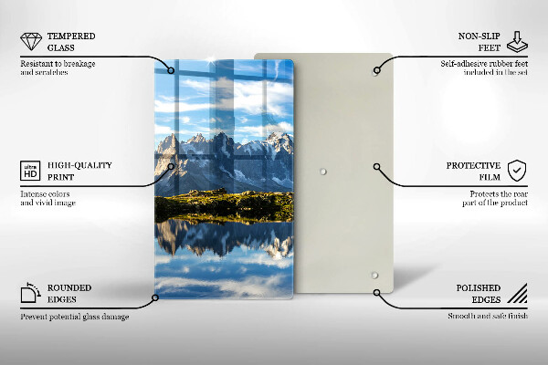 Steklena podloga za rezanje Gorska pokrajina