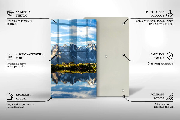 Steklena podloga za rezanje Gorska pokrajina