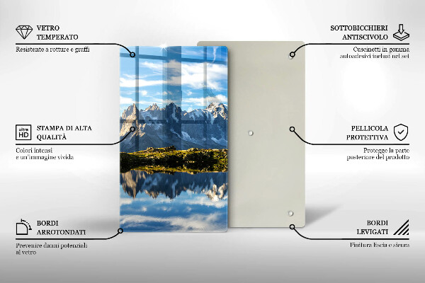 Steklena podloga za rezanje Gorska pokrajina