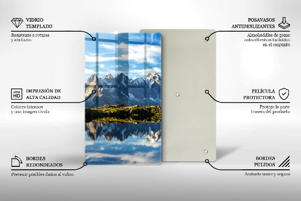 Steklena podloga za rezanje Gorska pokrajina