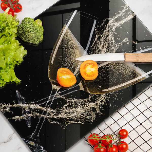 Steklena podloga za rezanje Kozarci za šampanjec