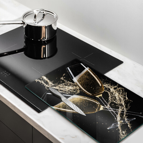 Steklena podloga za rezanje Kozarci za šampanjec