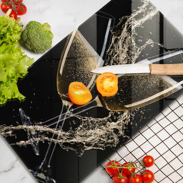 Steklena podloga za rezanje Kozarci za šampanjec