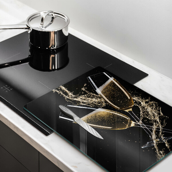 Steklena podloga za rezanje Kozarci za šampanjec