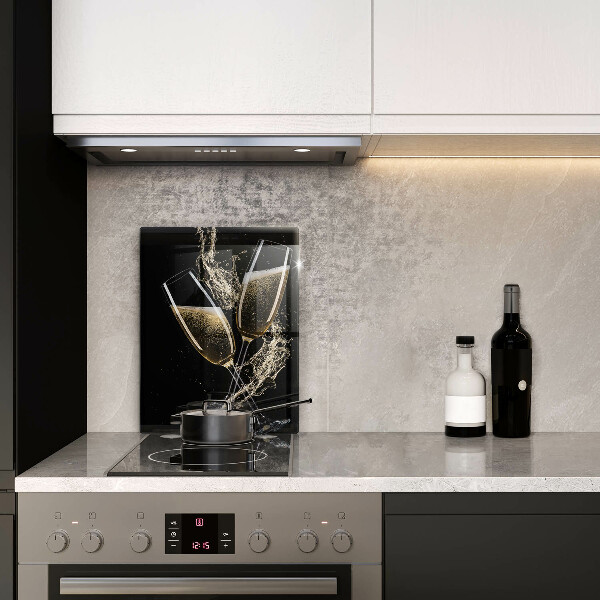 Steklena podloga za rezanje Kozarci za šampanjec