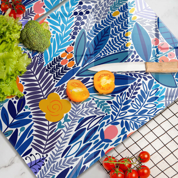 Steklena podloga za rezanje Pobarvan travnik