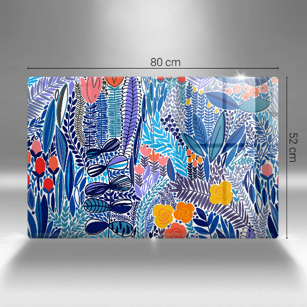 Steklena podloga za rezanje Pobarvan travnik