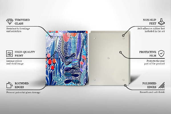 Steklena podloga za rezanje Pobarvan travnik