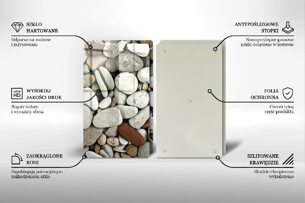 Steklena podloga za rezanje Ozadje majhnih kamnov