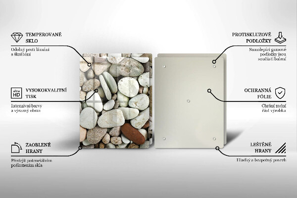 Steklena podloga za rezanje Ozadje majhnih kamnov