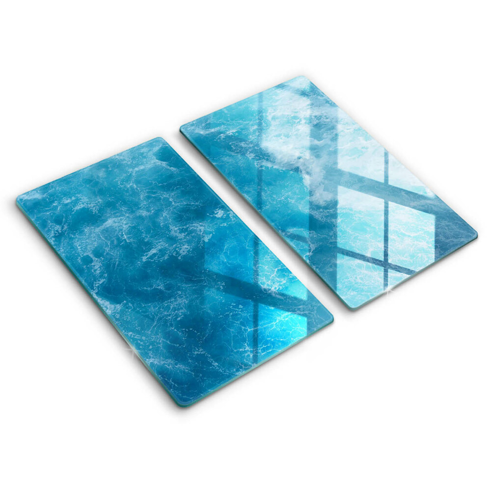 Steklena podloga za rezanje Modra voda