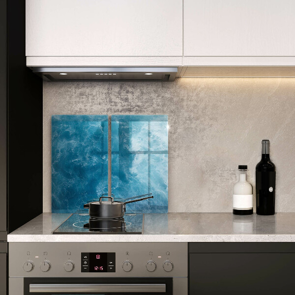 Steklena podloga za rezanje Modra voda