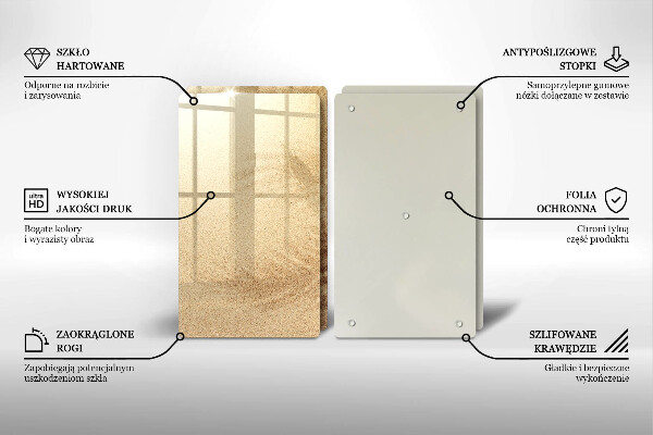 Steklena podloga za rezanje Počitnice na peščeni plaži