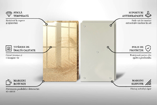 Steklena podloga za rezanje Počitnice na peščeni plaži