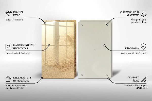 Steklena podloga za rezanje Počitnice na peščeni plaži