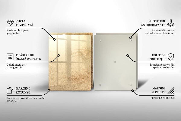 Steklena podloga za rezanje Počitnice na peščeni plaži