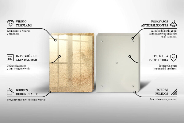 Steklena podloga za rezanje Počitnice na peščeni plaži