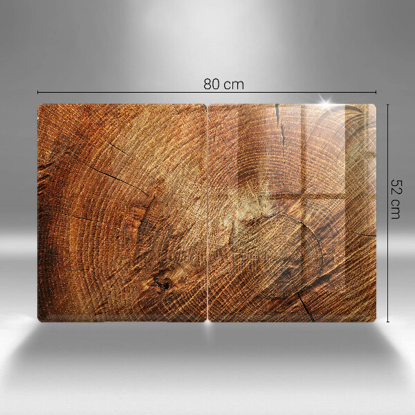 Steklena podloga za rezanje Lesno zrno drevesa