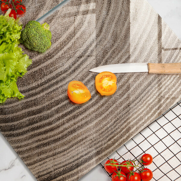 Steklena podloga za rezanje Leseni obroči