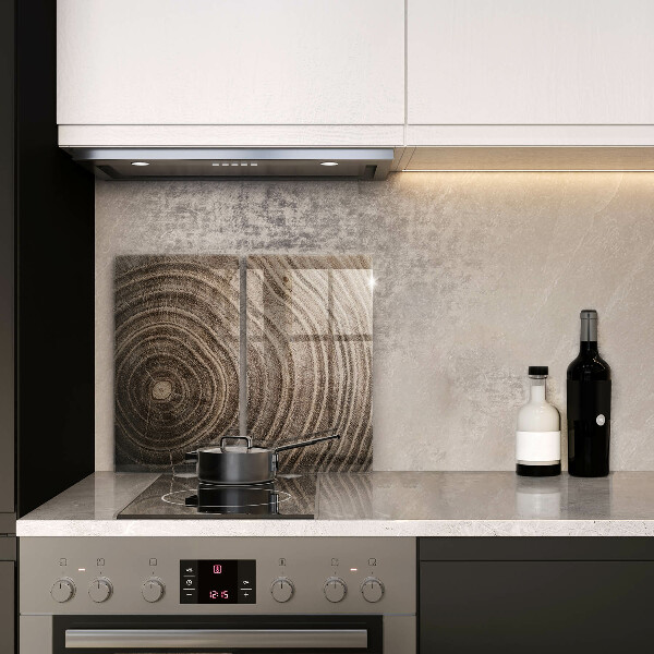 Steklena podloga za rezanje Leseni obroči