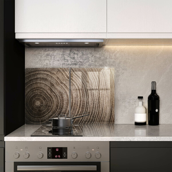 Steklena podloga za rezanje Leseni obroči