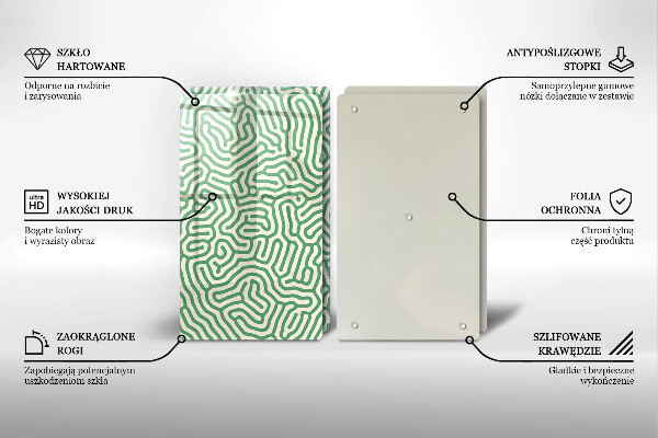 Steklena podloga za rezanje Abstraktne črte