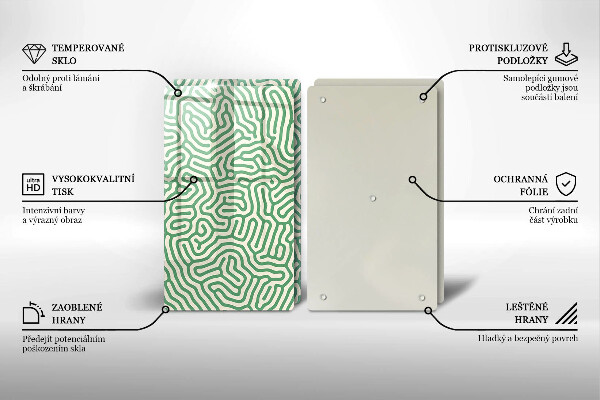 Steklena podloga za rezanje Abstraktne črte