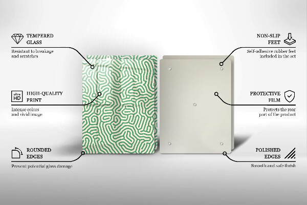 Steklena podloga za rezanje Abstraktne črte