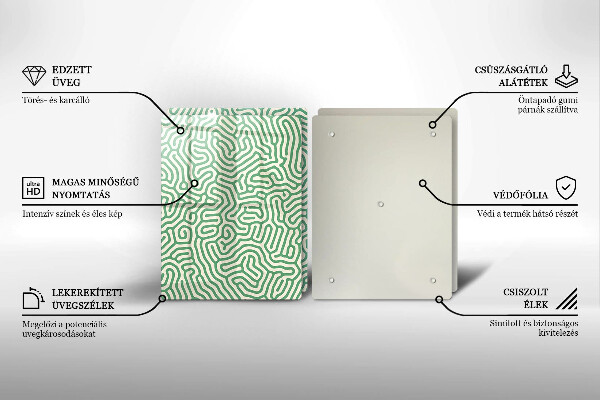 Steklena podloga za rezanje Abstraktne črte