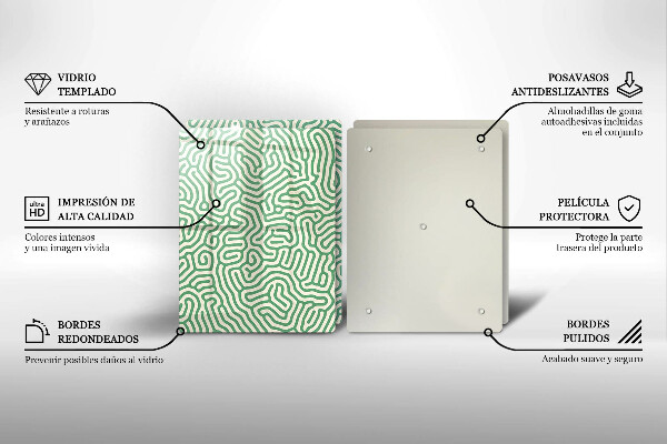 Steklena podloga za rezanje Abstraktne črte
