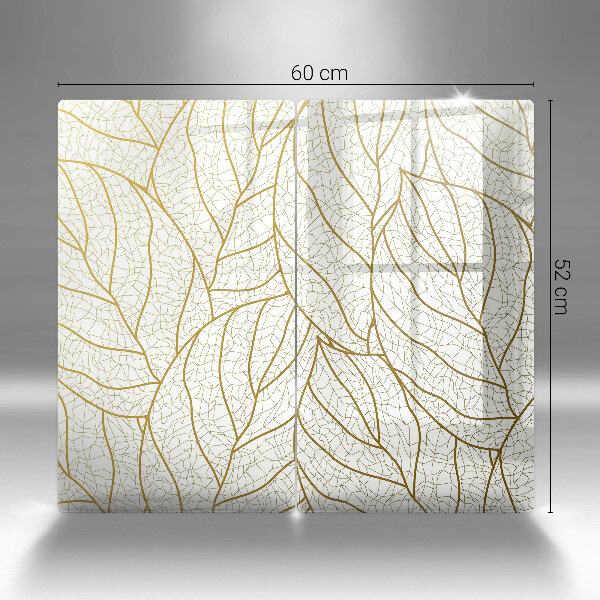 Steklena podloga za rezanje Črtni vzorec listov
